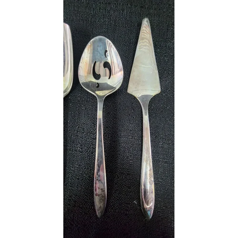 4 Pc International Silver Meriden First Lady Silverplate Hostess Serving Set Vtg